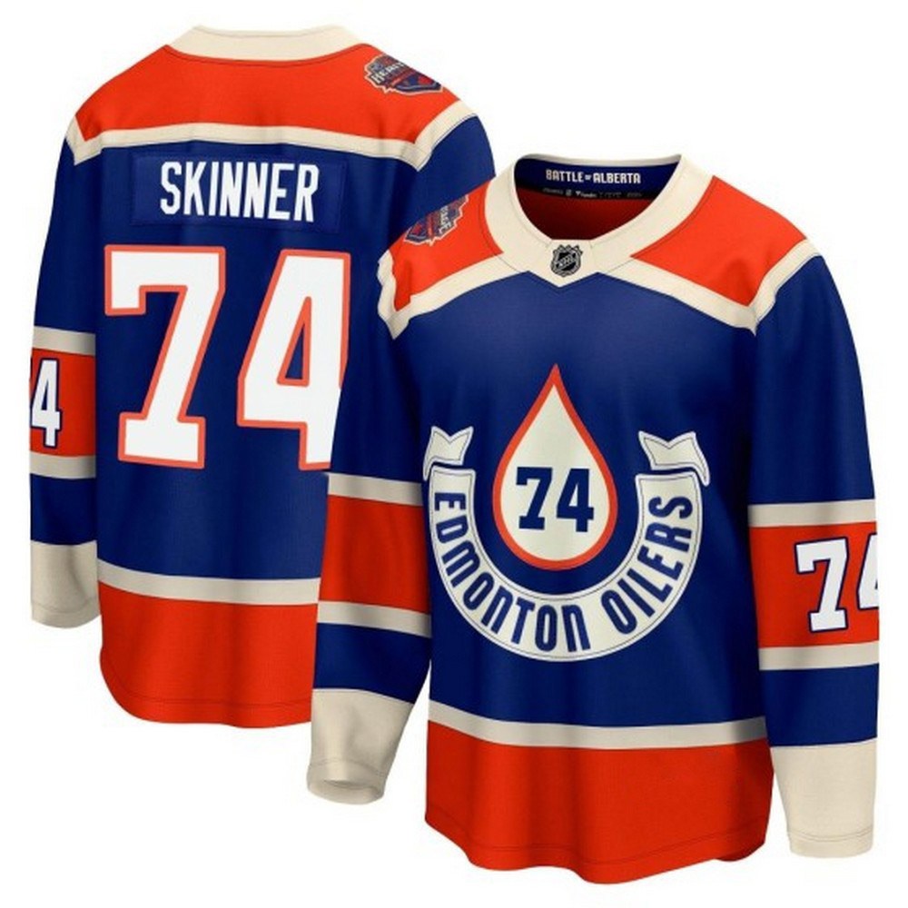 Stuart Skinner Edmonton Oilers Royal 2023 NHL Heritage Classic Premium Player Jersey-Pro Kit Vault | Brand New 26/27 Sports Jerseys